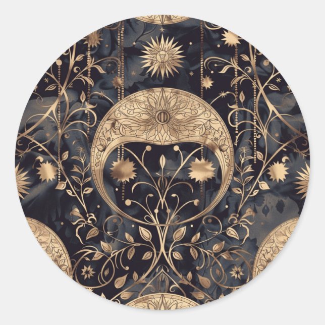 Custom Vintage Virgo Envelope Sticker (Front)