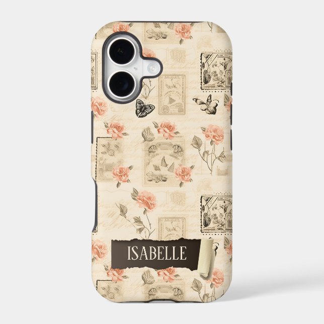Custom Vintage Wallpaper iPhone Case (Back)