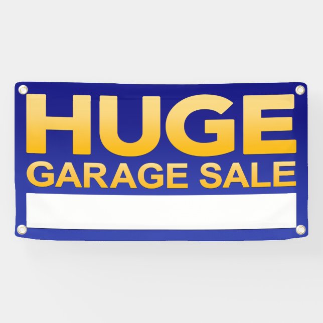 Custom Vinyl "Huge Garage Sale" Banner (Horizontal)