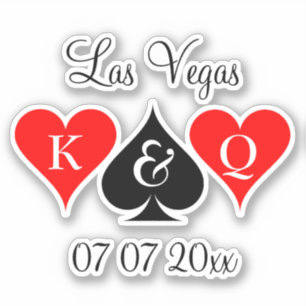 Custom vinyl stickers for Las Vegas wedding couple