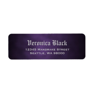 Custom Violet Gothic Ombre Address Labels