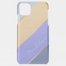 Custom Violet Purple Blue Pastel Yellow Stripes