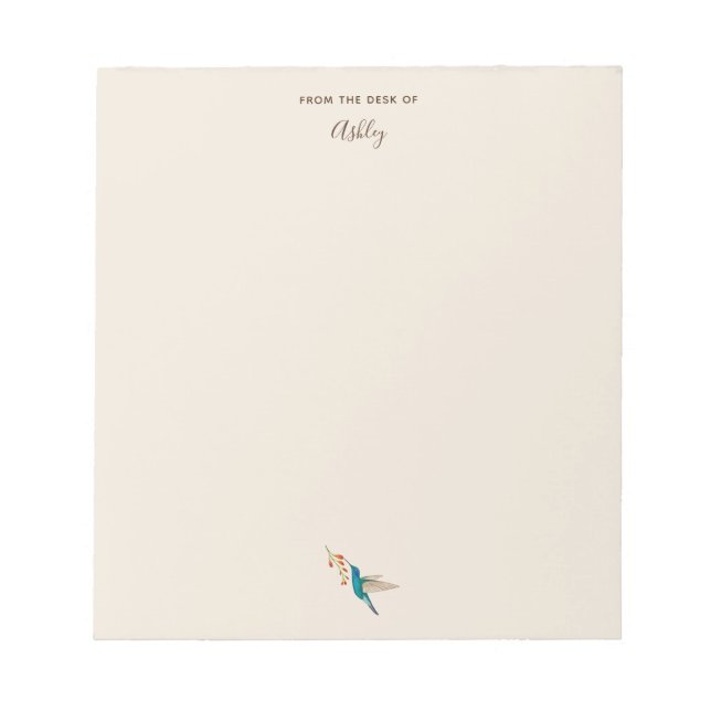 Custom Violetear Hummingbird Notepad (Front)