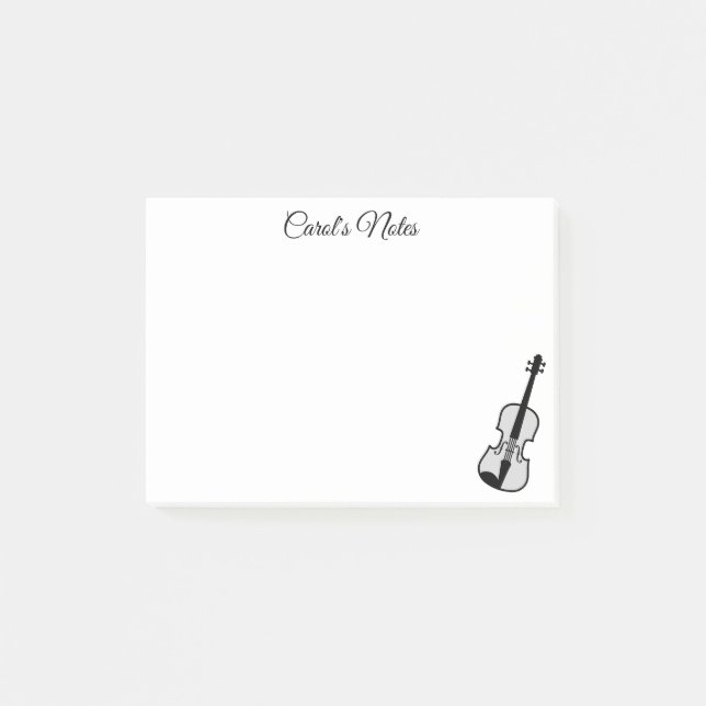 Custom violin Post-it® Notes for violinist (Front)