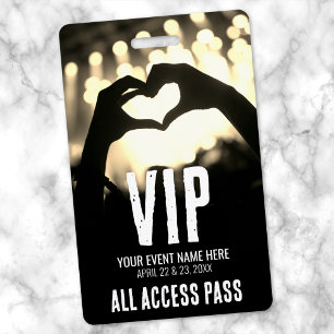 Custom VIP All Access Concert Badge