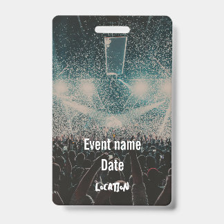Custom VIP All Access Concert Crowd Silhouette Badge