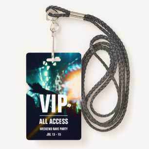 Custom VIP All Access Concert Pass Badge