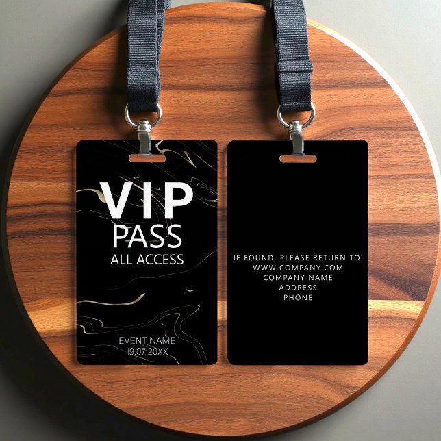 Custom VIP All Access Event Marbling Badge (Creator Uploaded)