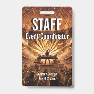 Custom VIP All Access Festival Pass Concert Badge