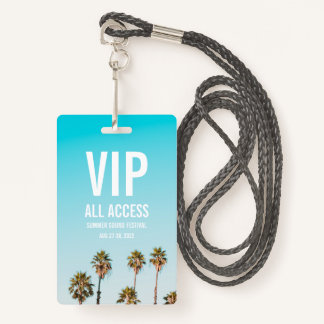 Custom VIP All Access Festival Pass Concert Badge