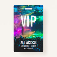 Custom VIP All Access Pass Concert Badge