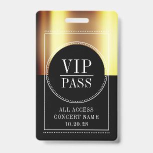 Custom VIP All Access Pass Concert Badge