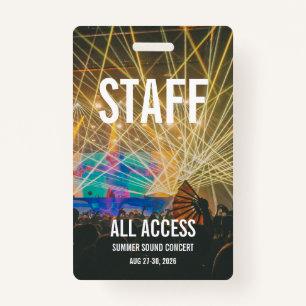 Custom VIP All Access Pass Concert Badge