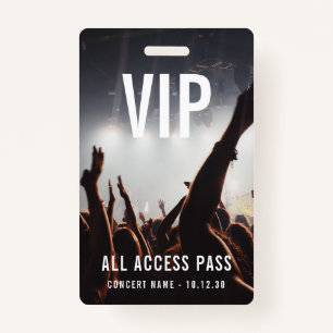 Custom VIP All Access Pass Concert Event Badge
