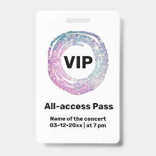 custom vip all access pass concert pass badge