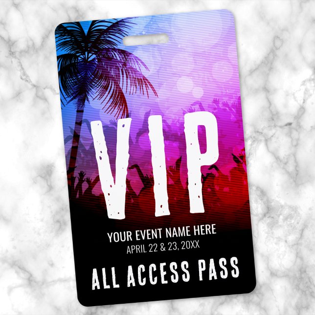 Custom VIP All Access Pass Event Badge (All Access Event VIP Badge)
