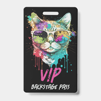 Custom VIP Concert Backstage Pass QR Code ID Badge