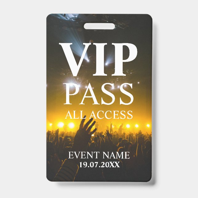 Custom VIP QR Code Event Badge (Front)