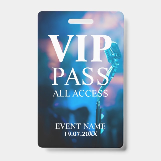 Custom VIP QR Code Event bokeh Badge (Front)