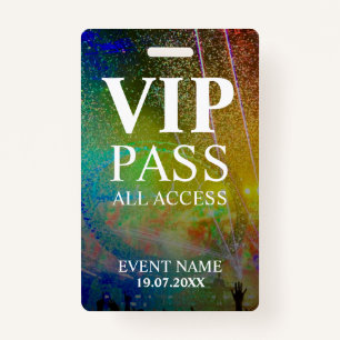 Custom VIP QR Code Event Confetti Badge