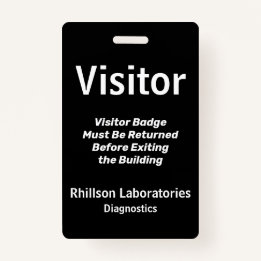 Custom Visitor ID Badge