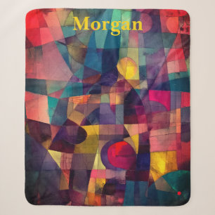 Custom Vivid Abstract Geometric Art Sherpa Blanket