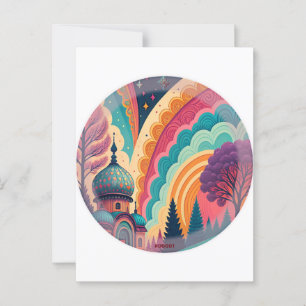 Custom Vivid Fantasy Dome Postcard