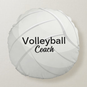 Custom Volleyball Coach Keepsake Round Pillow
