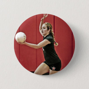 Custom Volleyball Photo Sport 2 Inch Round Button