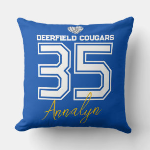 Custom Volleyball Senior Night Graduation Throw Pillow
