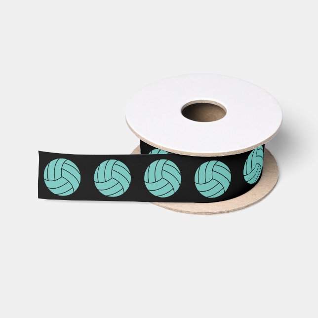 Custom Volleyball Team Colour Sport Party Gift Wra Satin Ribbon (Spool)