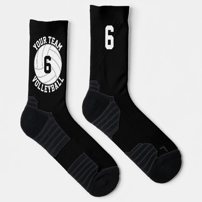 Custom Volleyball Team Name & Player Jersey Number Socks (Right)