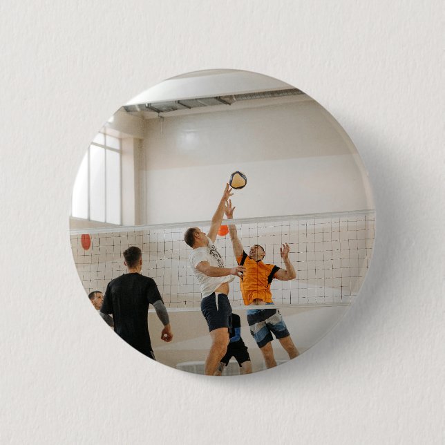 Custom Volleyball Team Photo 2 Inch Round Button (Front)