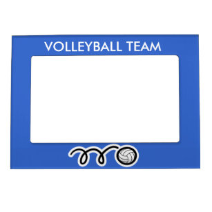 Custom volleyball team picture frame magnet