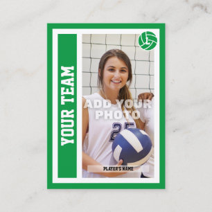 Custom Volleyball Trading Card (Kelly Green)