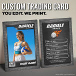Custom Volleyball Trading Card Volley Player Cards<br><div class="desc">Volley Trading Card <<>> This is the perfect gift to celebrate the achievements of a volleyball player, a personalized collection card for a passionate volleyball fan, or gift these cards to each team player and coach to be forever cherished as a memory. This unique sports trading card design is loved...</div>