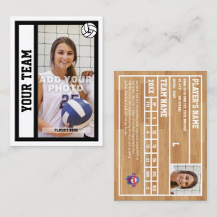 Custom Volleyball Trading Card (White)