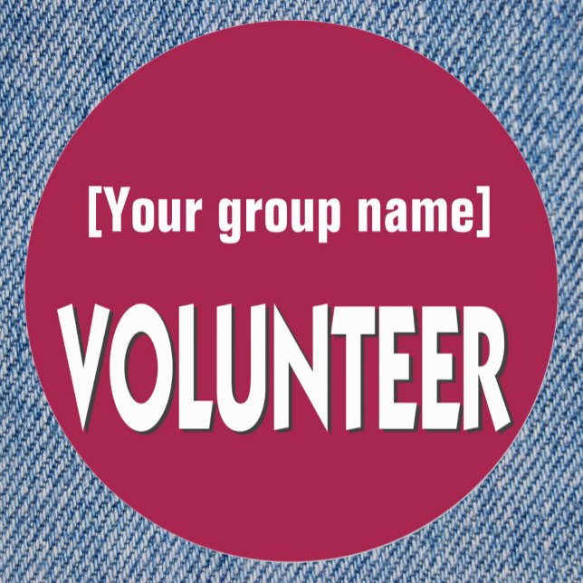 Custom Volunteer Badge Classic Round Sticker (Creator Uploaded)