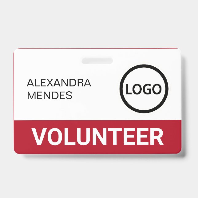 Custom Volunteer Badge Lanyard Event Team Logo (Front)