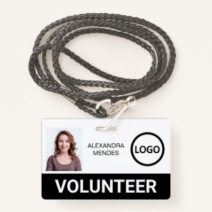 Custom Volunteer Badge Lanyard Event Team Logo