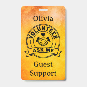 Custom Volunteer Event Staff Badge