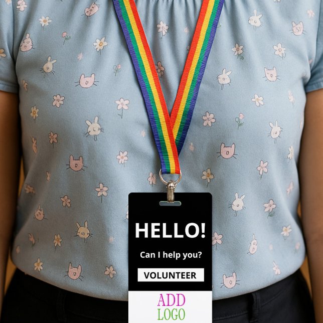 Custom Volunteer - Photo pass-  Name ID Badge (Creator Uploaded)