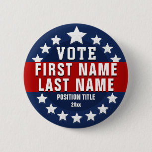 Custom Vote  2 Inch Round Button