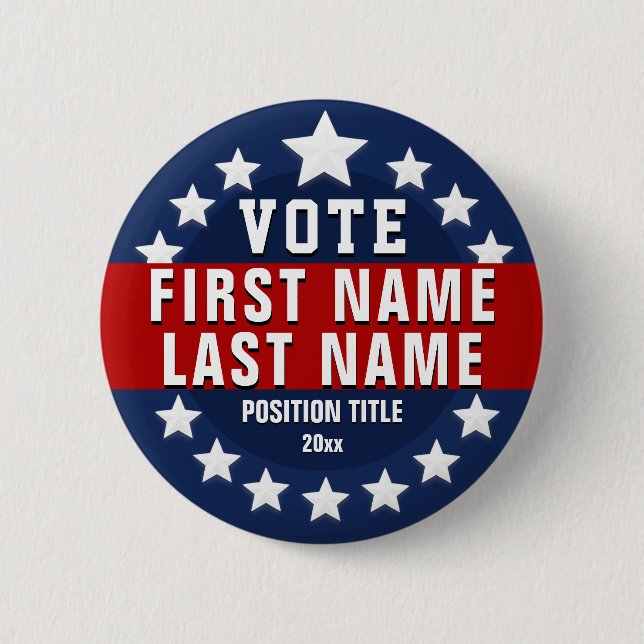 Custom Vote  2 Inch Round Button (Front)