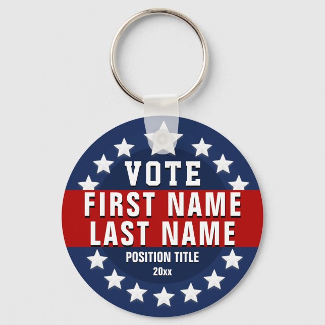Custom Vote  Keychain (Front)