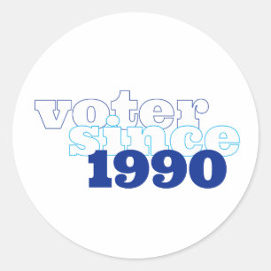 Custom Voter Since Year Classic Round Sticker
