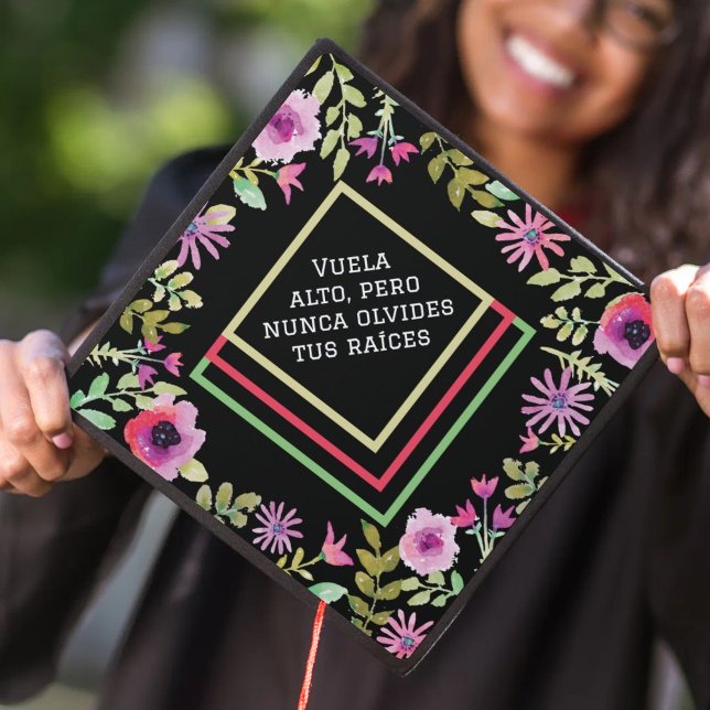 Custom Vuela Alto Never Forget Roots Graduation Cap Topper (Creator Uploaded)