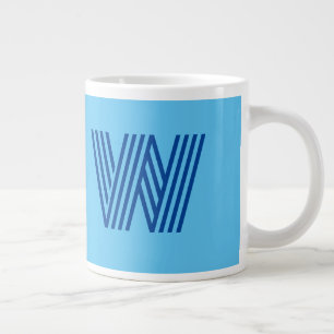Custom W Blue Jumbo Mug 