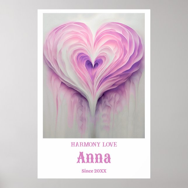 Custom Wall Art with Name and and Special Date (Front)