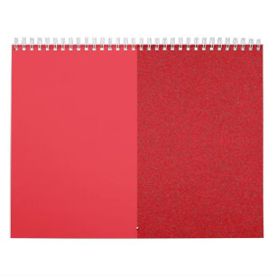 Custom Wall Calendar – Split Tomato Red Design